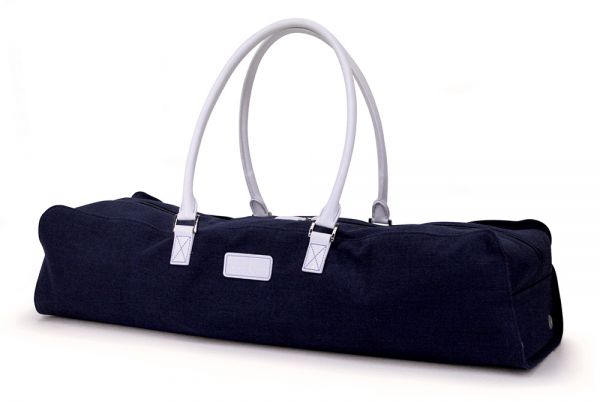 Navy Linen Metro Carryall Yoga / Pilates Bag