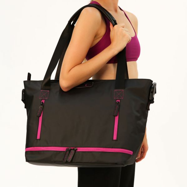 Moon Re-nylon And Leather Bag In Multi-colored