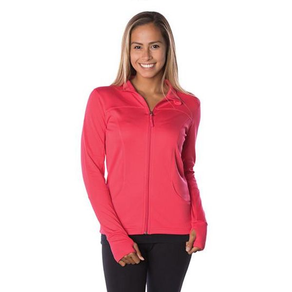 Wholesale Full Zip Up Yoga Jacket with Thumb Holes Workout Running Track  Manufacturer and Supplier