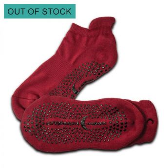 ExerSocks™ - Barre, Yoga & Pilates Socks (Raspberry/Black)