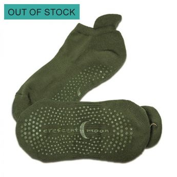 ExerSocks™ - Barre, Yoga & Pilates Socks (Dark Olive)